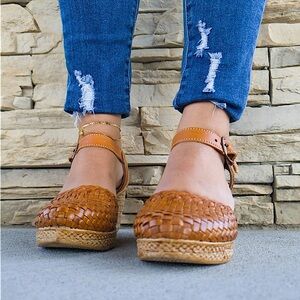 Mexican wedge sandals